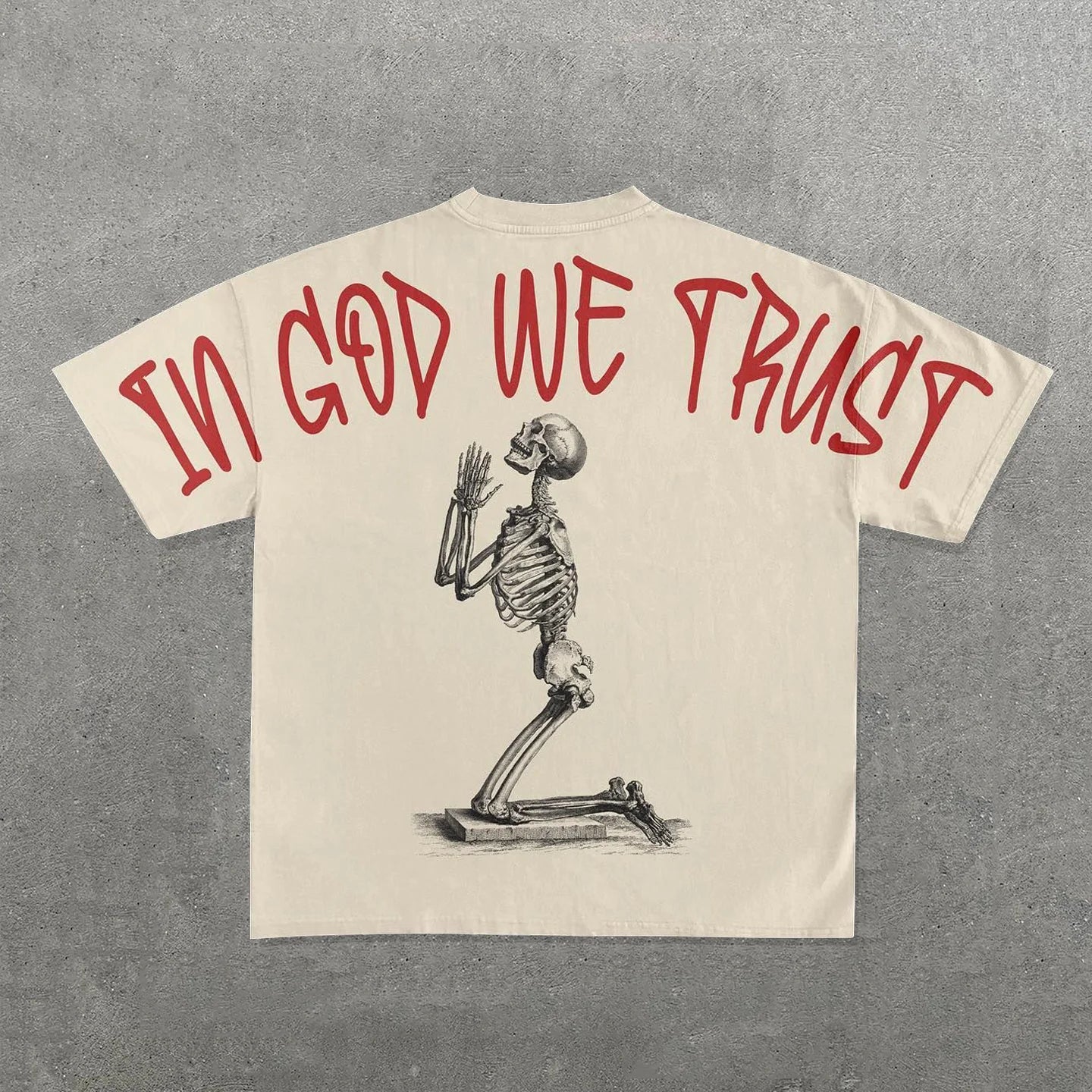 In God We Trust Print Short Sleeve T-Shirt