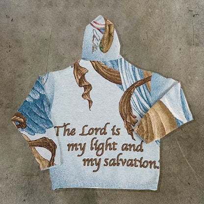 Salvation Angel Print Long Sleeve Hoodies