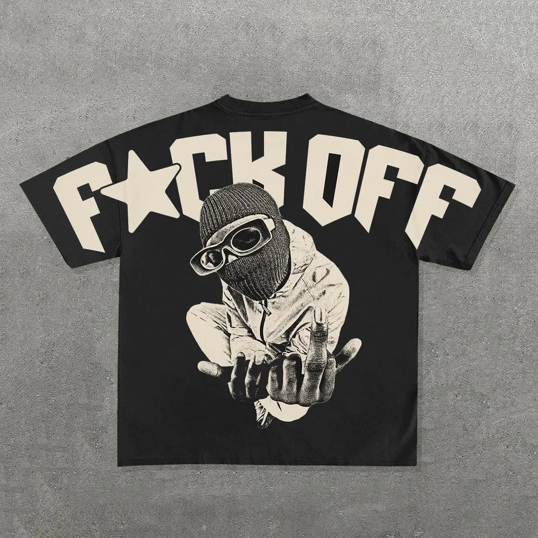 F*ck Off Print Short Sleeve T-Shirt