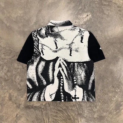 Madonna Tapestry Zipper Shirt