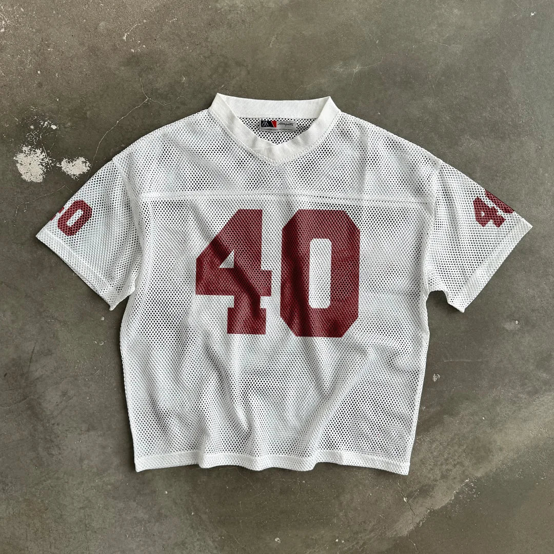 Digital mesh jersey T-shirt