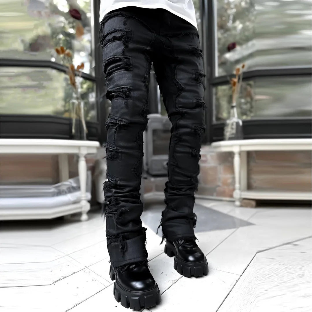 Midnight Ripped Street Trousers