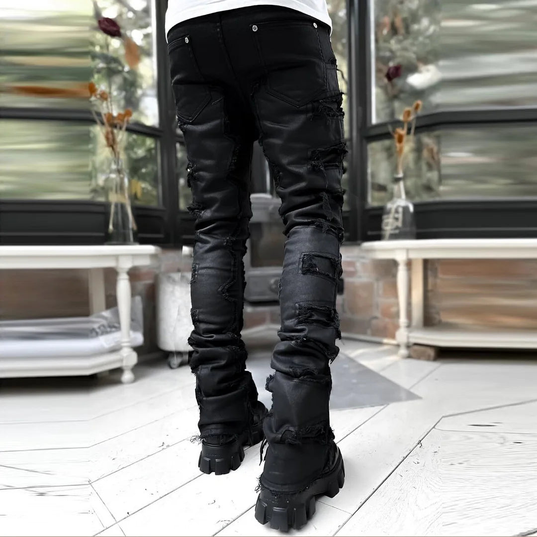 Midnight Ripped Street Trousers