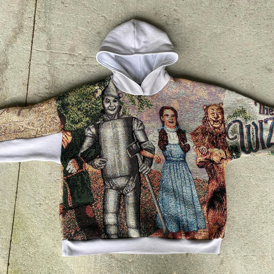 Wizard Of Oz Print Long Sleeve Hoodies