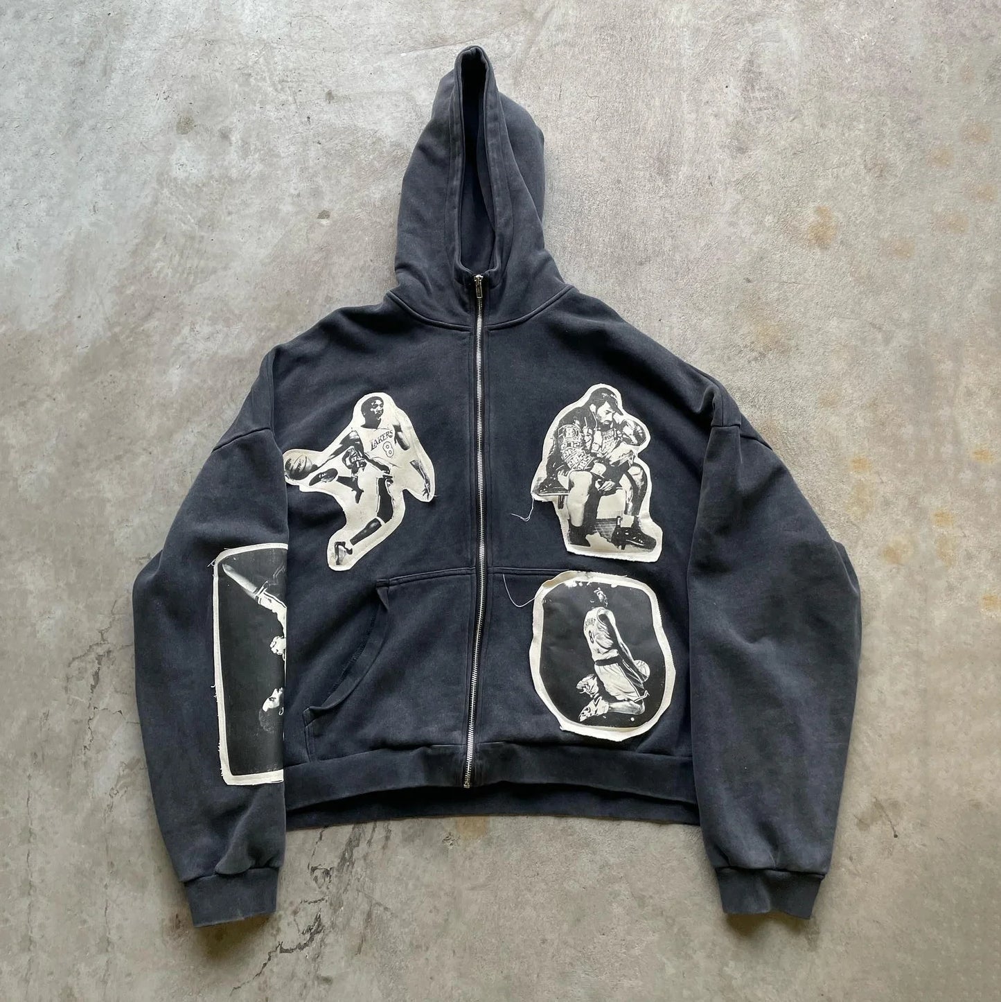 Casual Street Basketball Zip-Up Hoodie