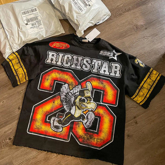 Rich Star Print Short Sleeve T-Shirt