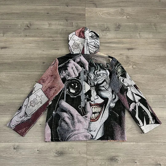 Fashion Joker Print Long Sleeve Hoodies