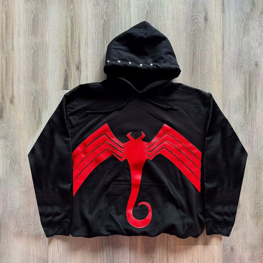 Street Style Bat Print Hoodie