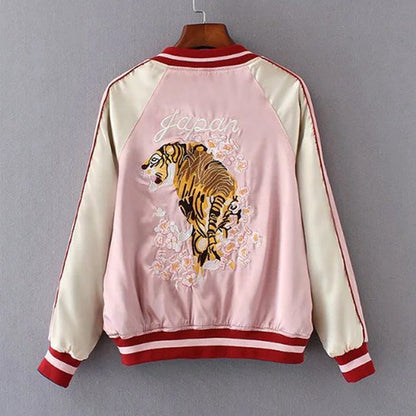 Yokosuka Tiger Embroidered Baseball Jacket