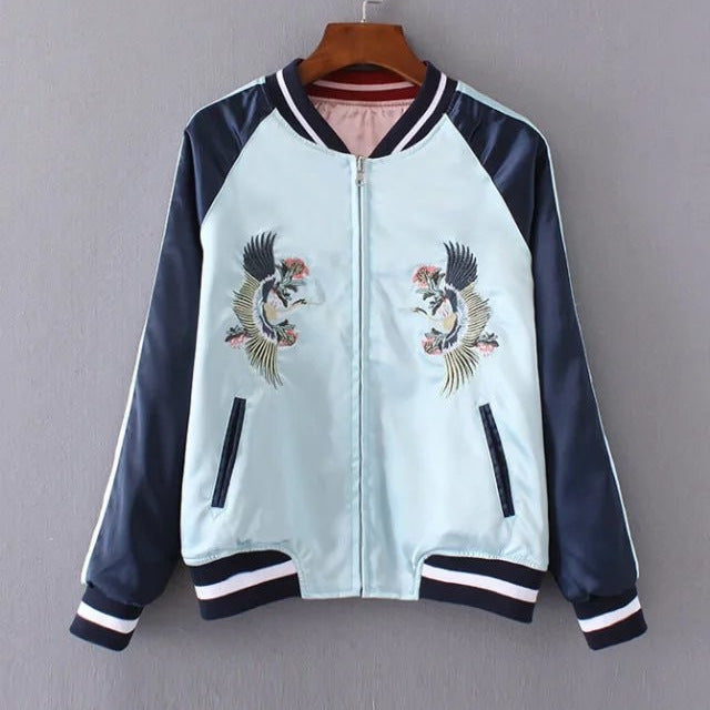 Yokosuka Tiger Embroidered Baseball Jacket