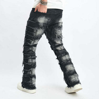 Thermal Graphic Ripped Jeans