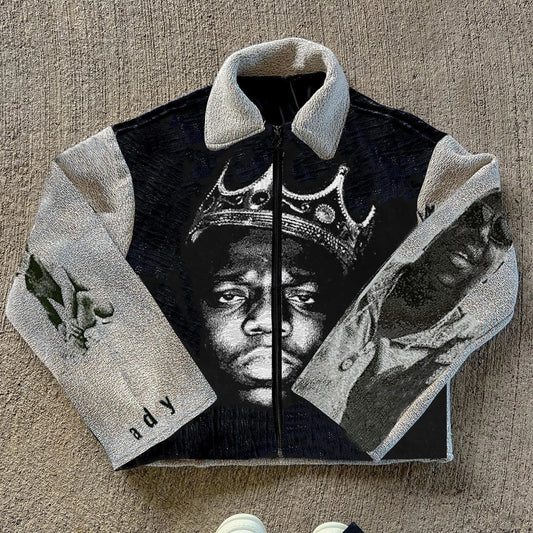 Hip Hop King Zip-Up Tapestry Jacket