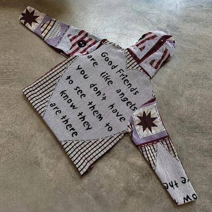 Stylish Vintage Zip-Up Tapestry Hoodie