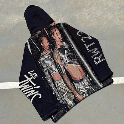 Casual Street Hip-Hop Rap Tapestry Hoodie