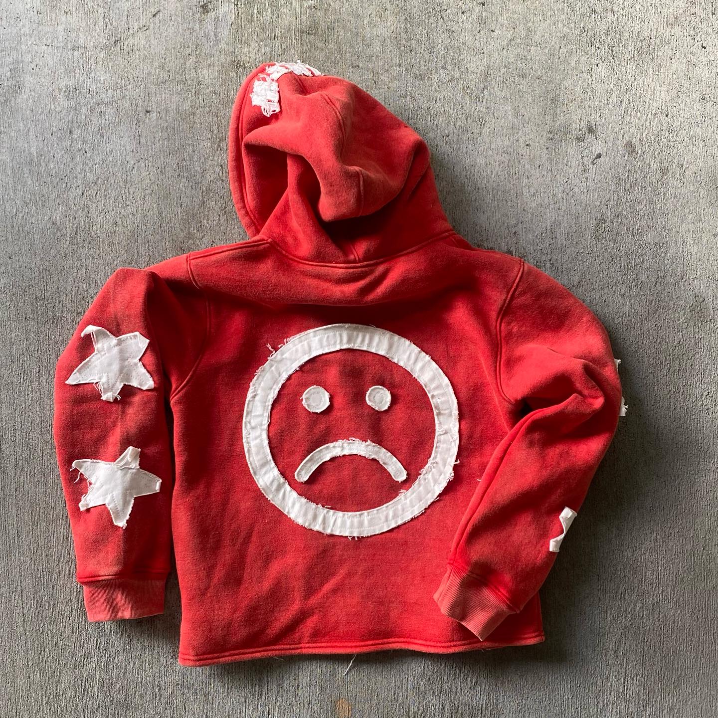 Lucky Star Patches Casual Street Zip Hoodie