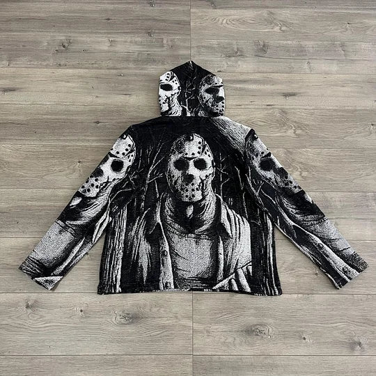 Jason Print Long Sleeve Hoodies