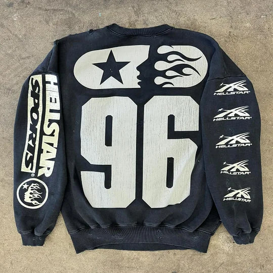 Personalized street style crew neck loose sweatshirt