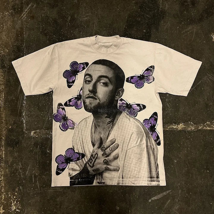 Mac Miller Print Short Sleeve T-Shirt