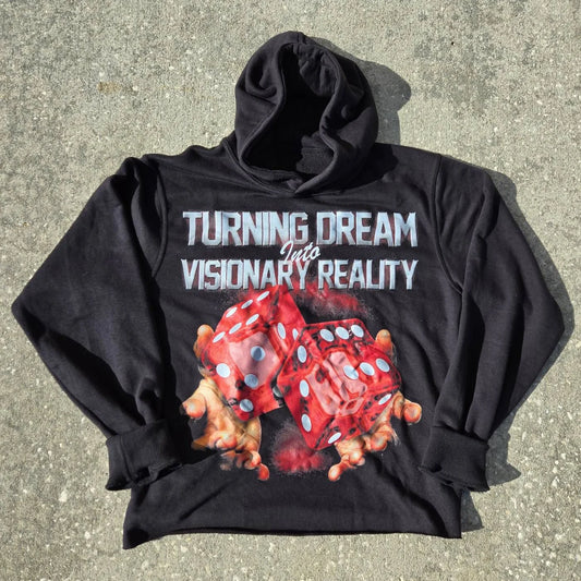 Turning Dream Into Visionary Reality Print Long Sleeve Hoodies