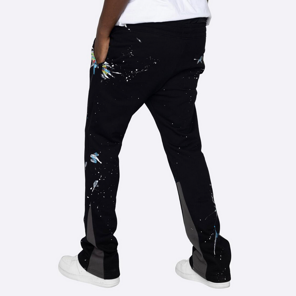 Casual Paint Splatter Flare Sweatpants Trousers