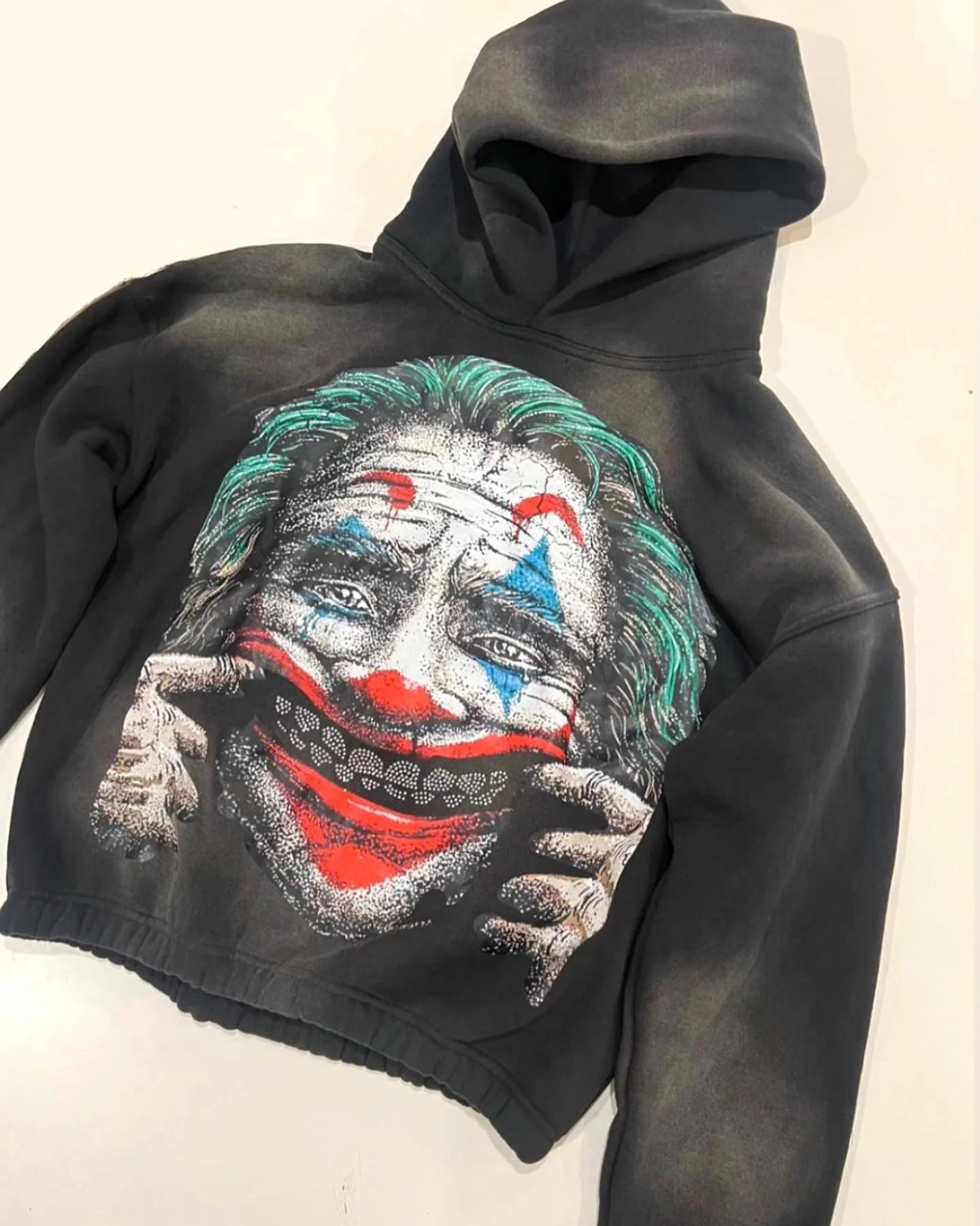 Trendy Personalized Print Clown Vintage Hoodie