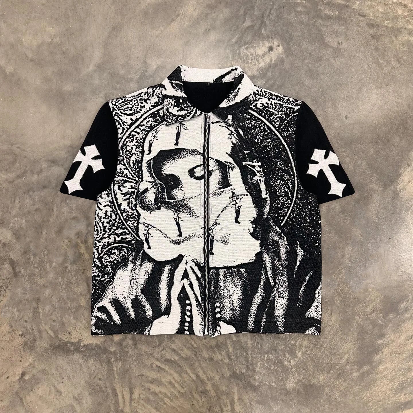 Madonna Tapestry Zipper Shirt