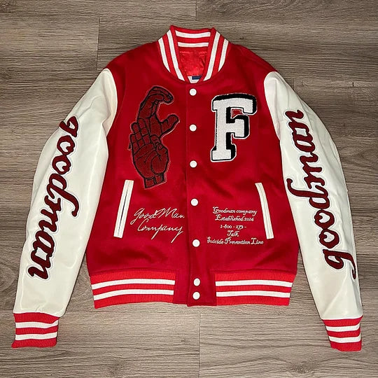 Alphabet Angel Baseball Jacket