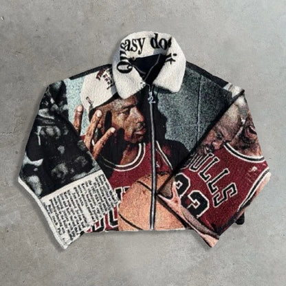 Street Basketball Zip-Up Tapestry Jacket