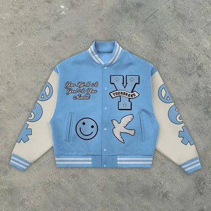 Free Sky Casual Street Baseball Jacket