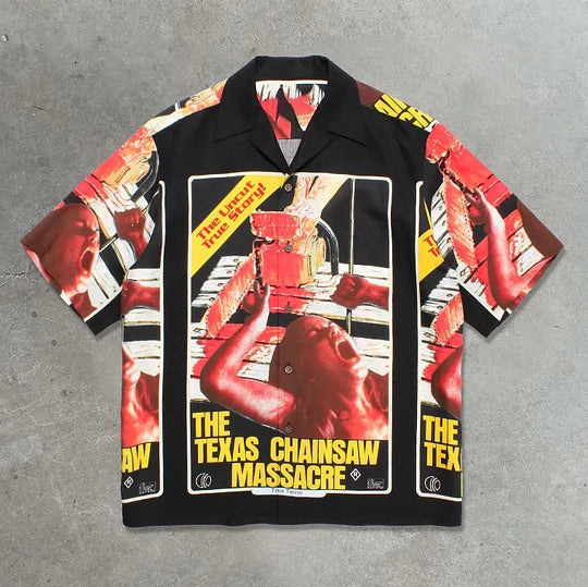 Chainsaw Print Holiday Shirt