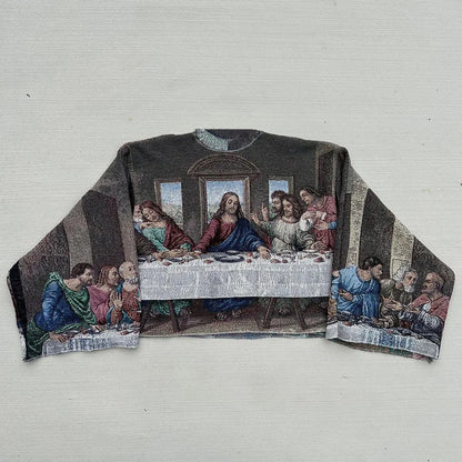 The Last Supper Print Long Sleeve Sweatshirt