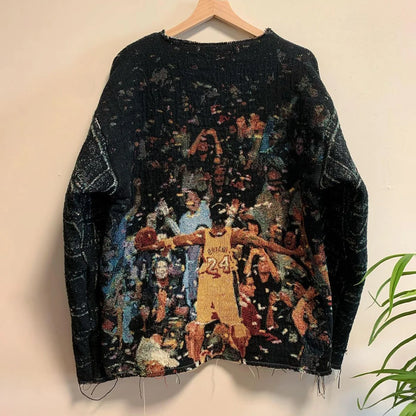 Vintage basketball tapestry sweatshirt