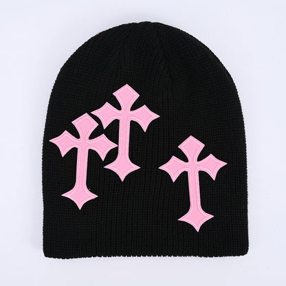 Cross woolen hat fashion brand loose pile hat