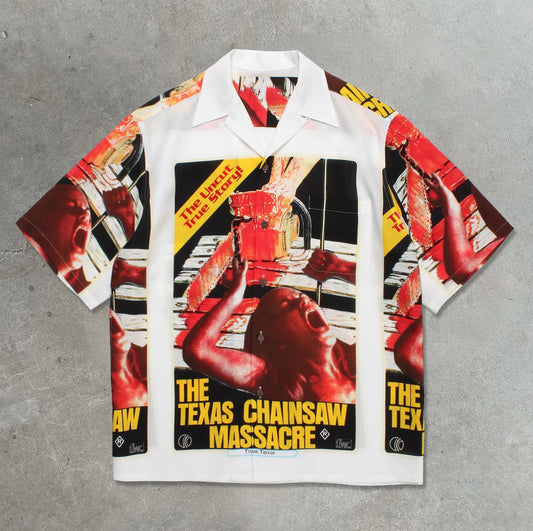 Chainsaw Print Holiday Shirt