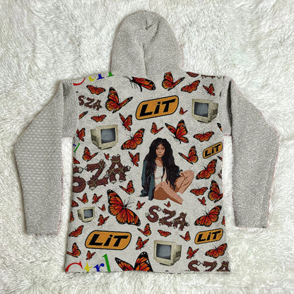 Trendy brand Sza Ctrl fashionable tapestry hoodie