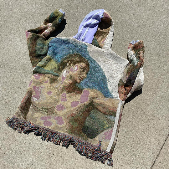 Jesus Tassel Vintage Tapestry Hoodie