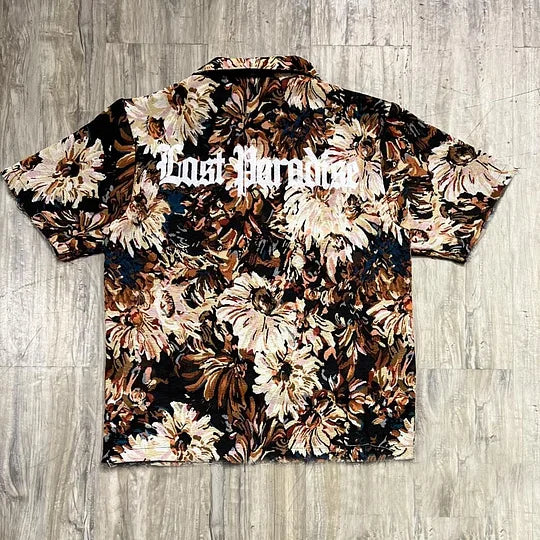 Vintage Chrysanthemum Lapel Shirt