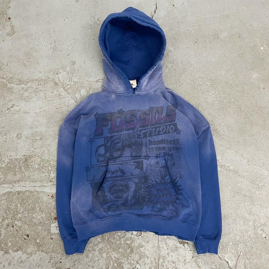 Vintage Lettering Gradient Hoodie