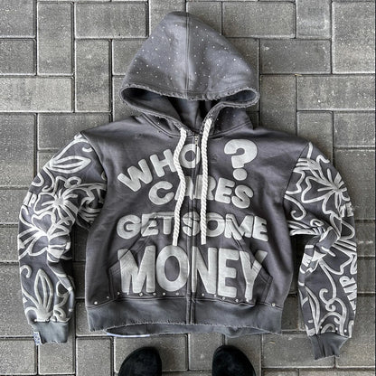 Who Cares Get Some Money Hoodie