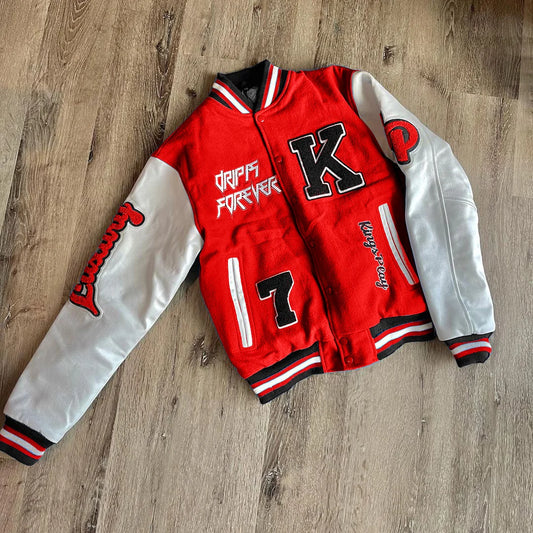 Retro Trendy Casual Printed Baseball Jacket