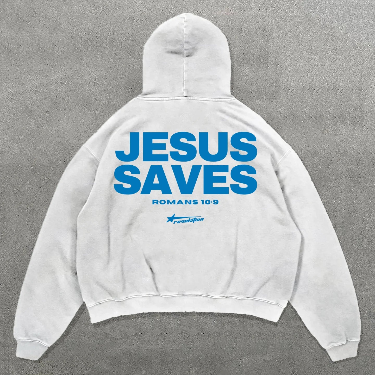 Jesus Saves Print Long Sleeve Hoodies