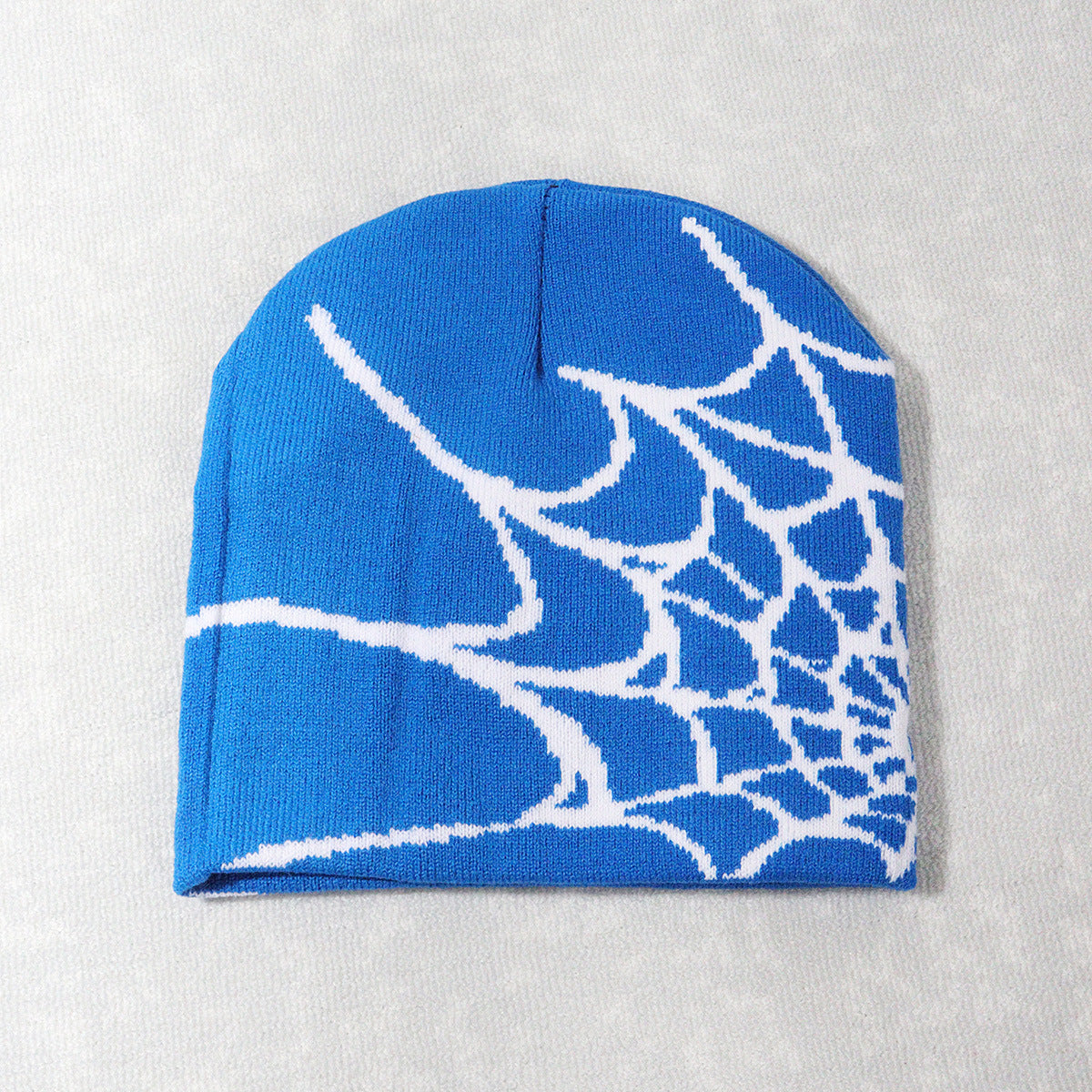 Knitted Pullover Spider Web Y2K Jacquard Hat for Men and Women