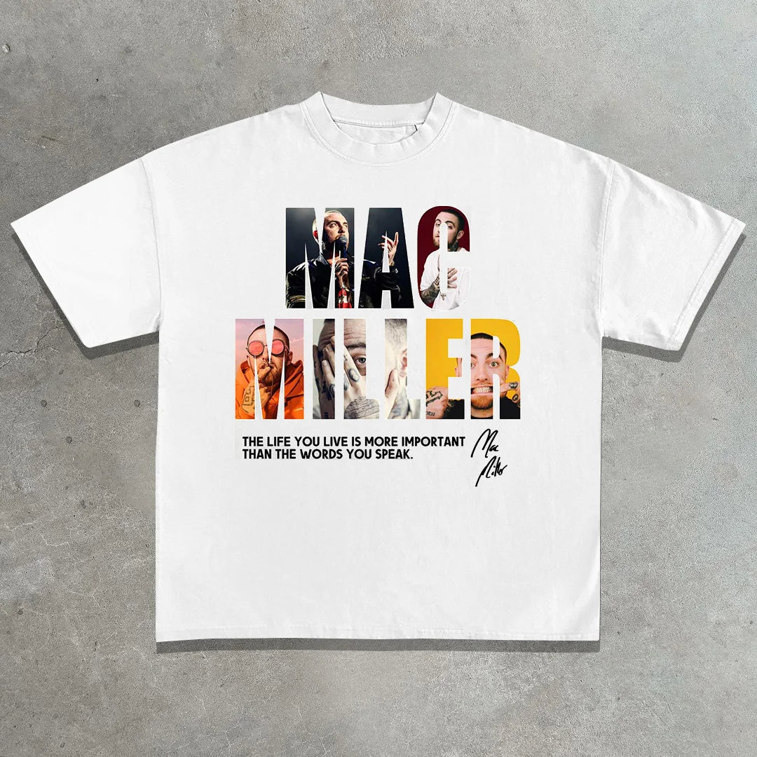 Rap star print T shirt